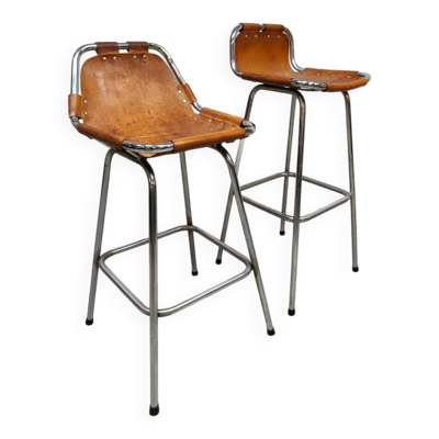 Tabourets de bar au design vintage 'Les Arcs' Charlotte Perriand