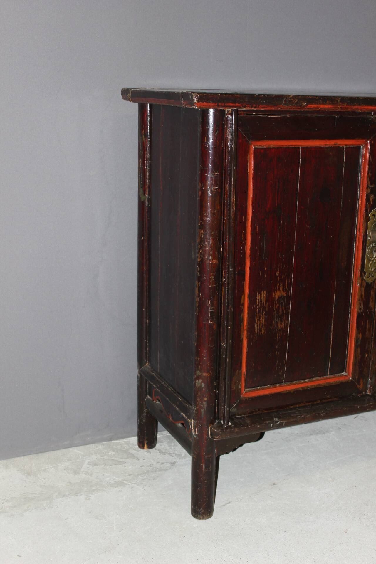 Chinese Lacquered Wood Cabinet Circa 1900