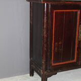 Chinese Lacquered Wood Cabinet Circa 1900