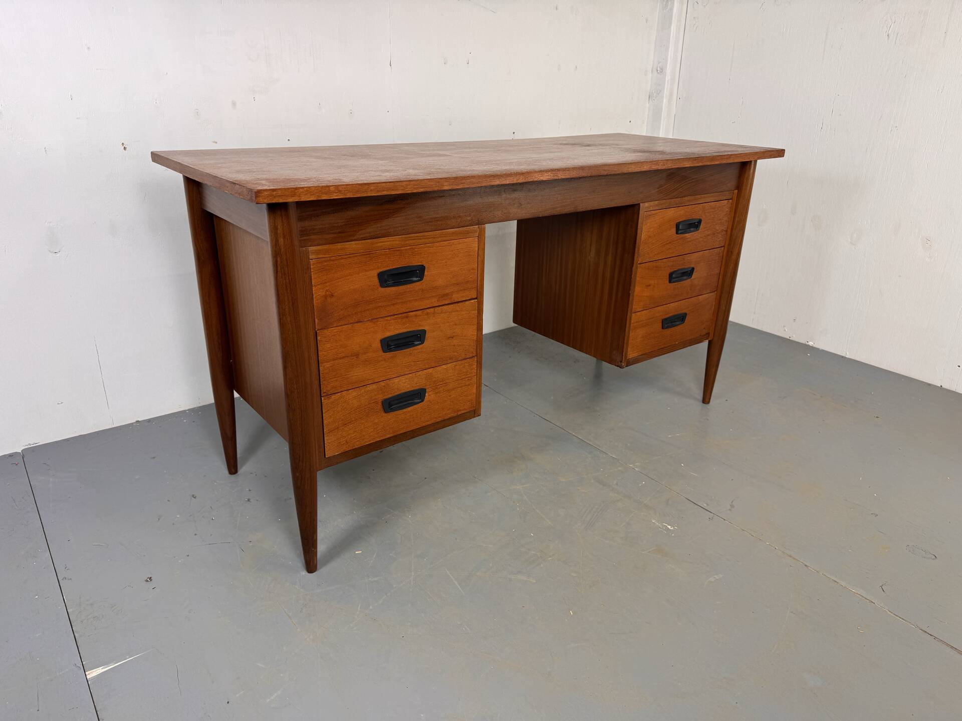Vintage Mid-Century Danish Teak Desk, 1960s