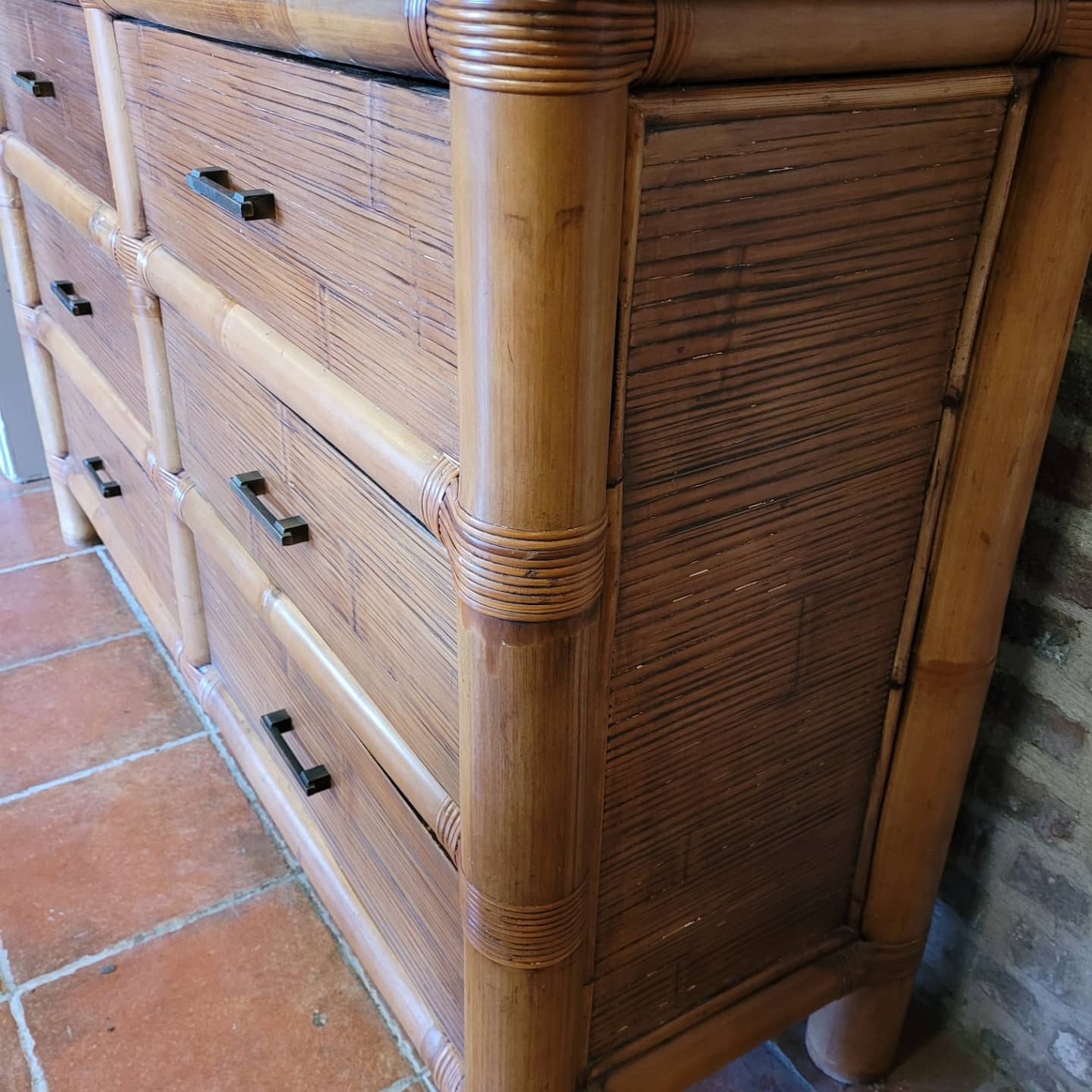 Bamboo chest of drawers