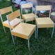 Série de 4 chaises suisse 1980