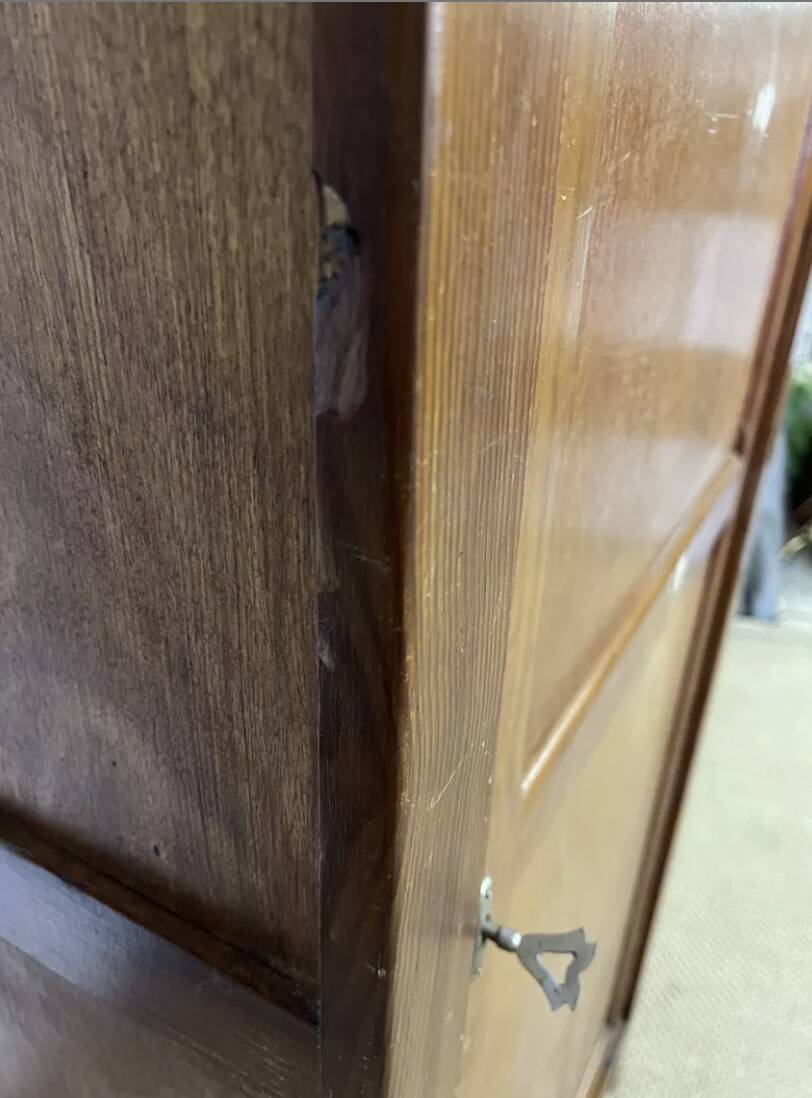 Vintage wooden Parisian wardrobe