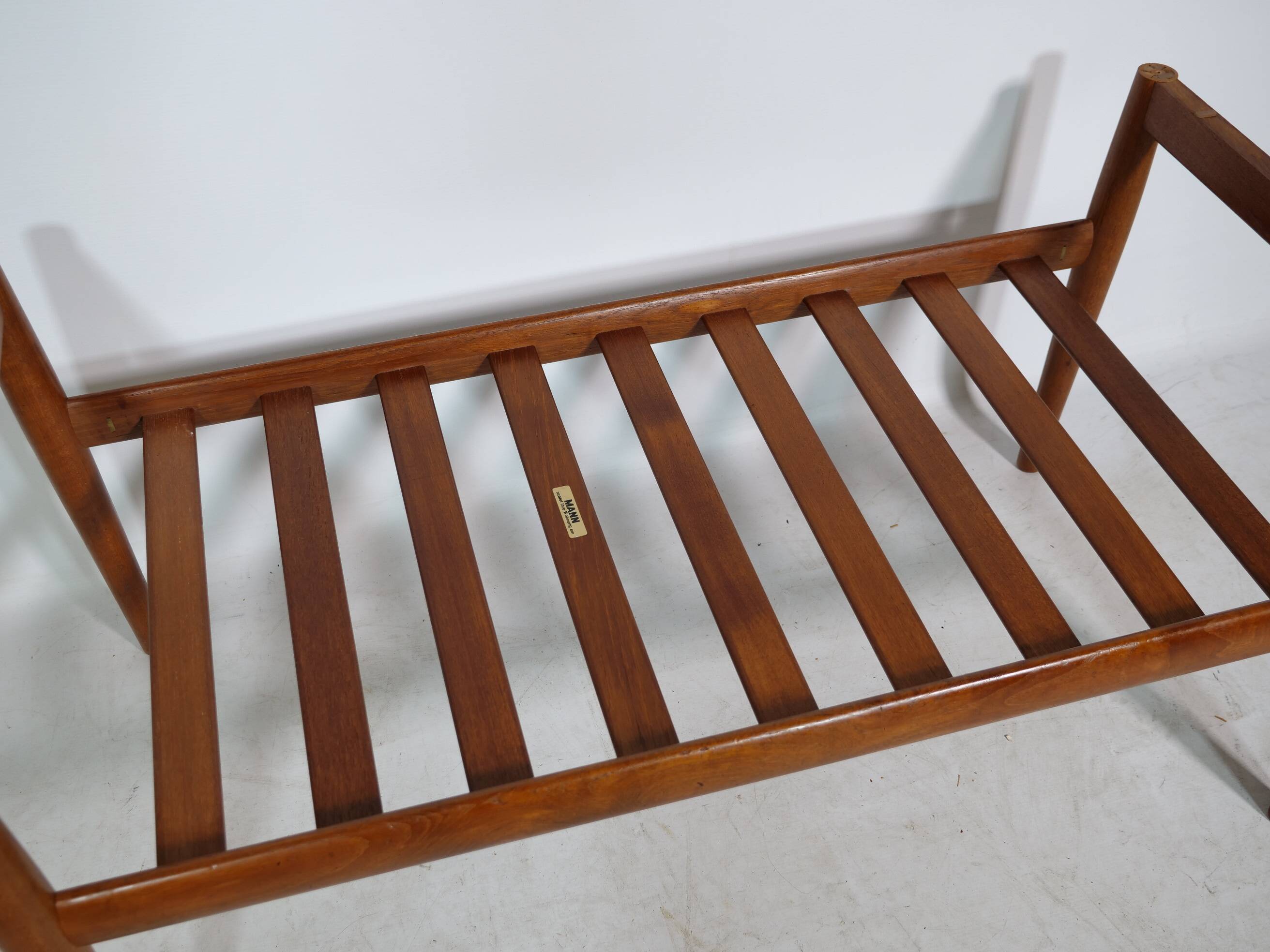 Mid-Century Design Teak Coffee Table with Smoked Glass by Möbel Mann, 1960s