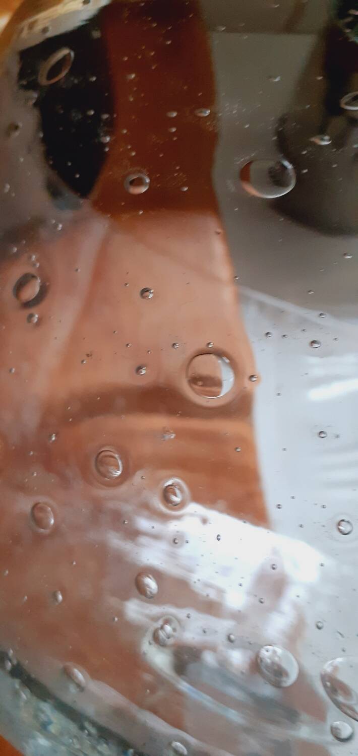 Biot cup in bubbled and blown glass, 1970s