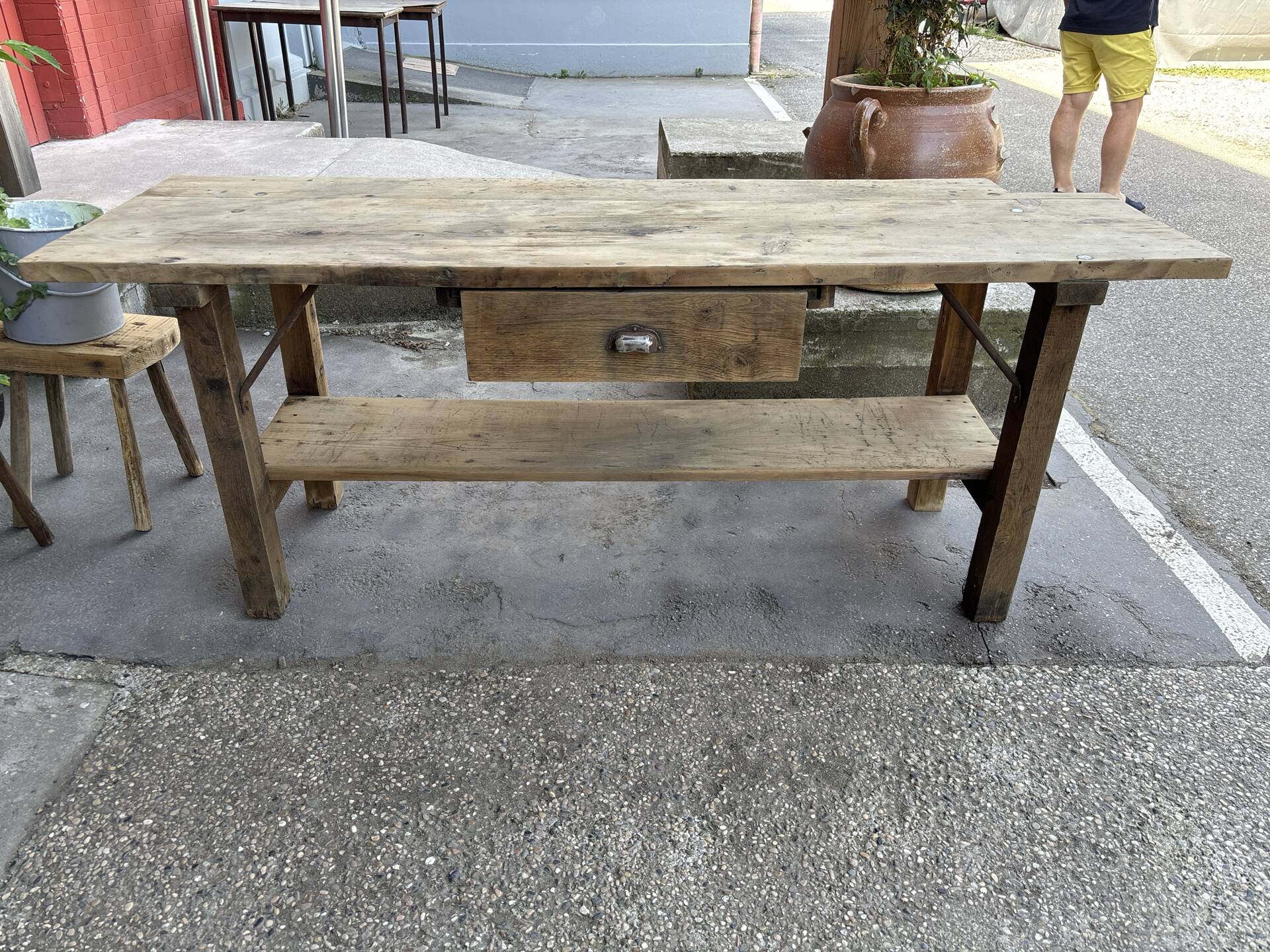 Meuble de métier en chêne