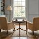 Antique octagonal coffee table made of lemon wood, 20th century.