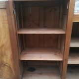 Asymmetric solid walnut buffet