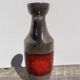 West Germany vase in gray and red glazed ceramic
