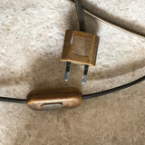 Vintage hammered brass lamp