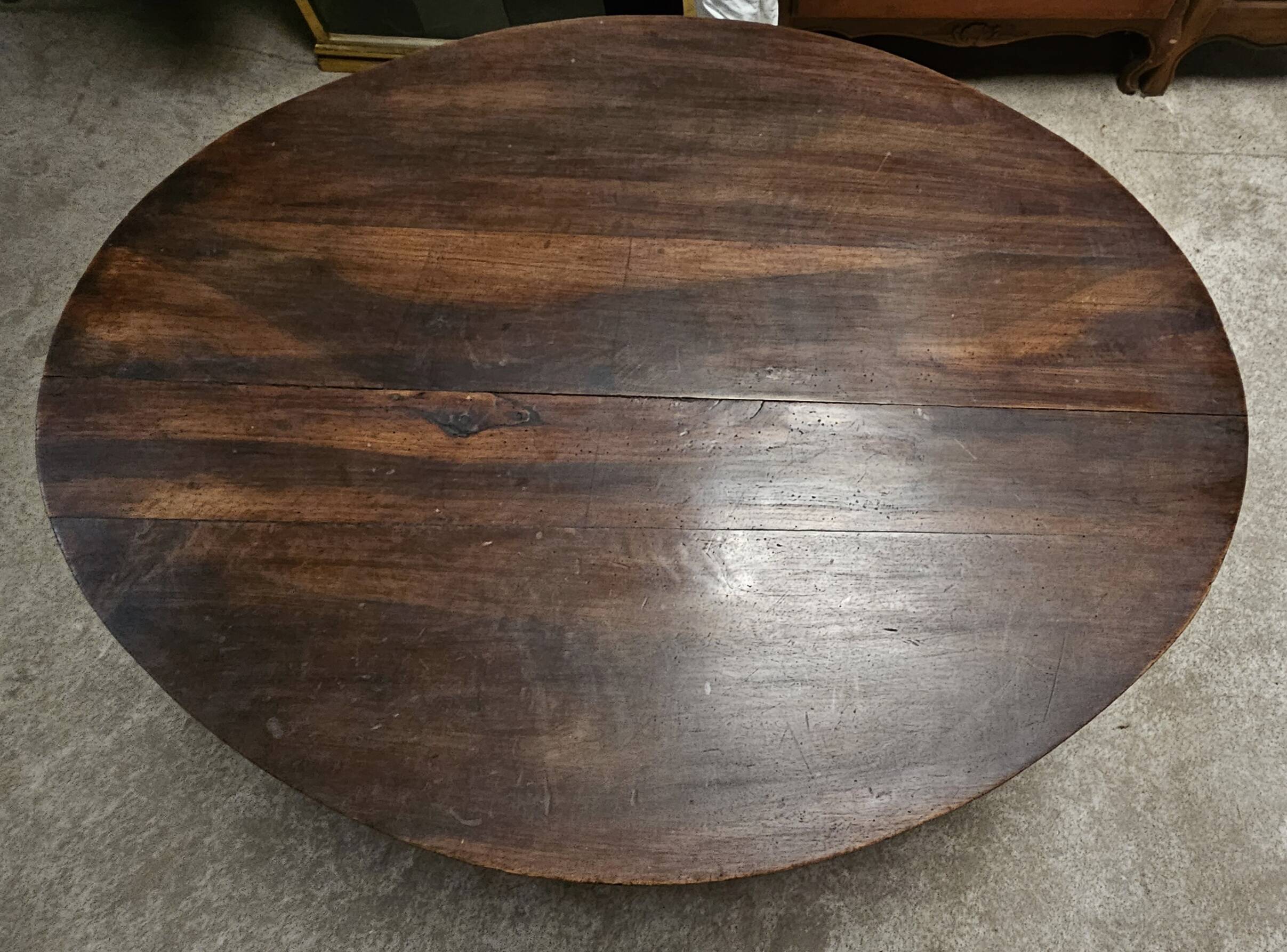 Small oval folding wine table