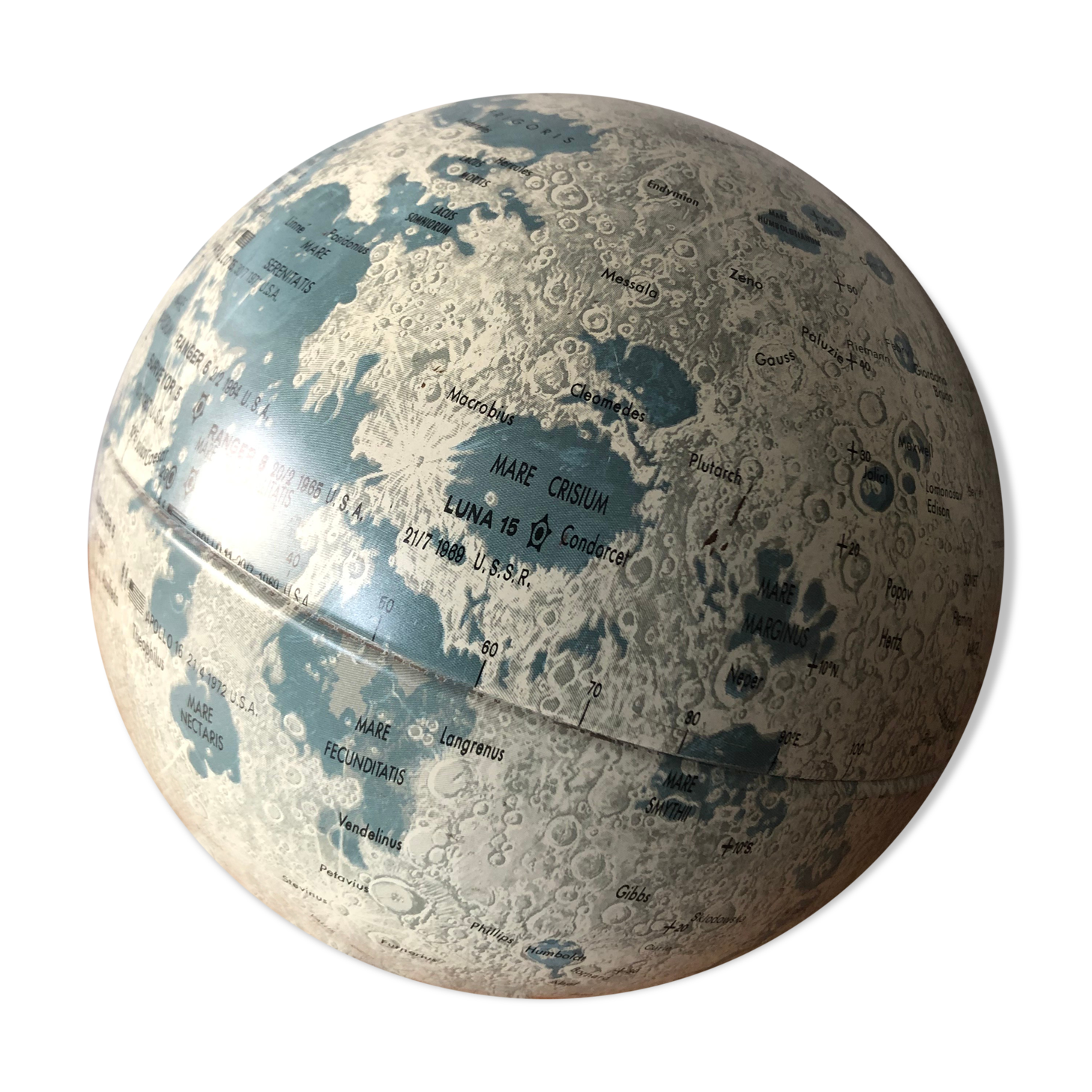 Vintage lunar globe