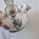 Beautiful Delft porcelain flower vase, hand painted or pitted