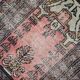 Vintage carpet uzbek bukhara handmade 46cm x 56cm 1950s, 1c765