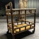 Vintage 1950s bamboo trolley or serving cart.