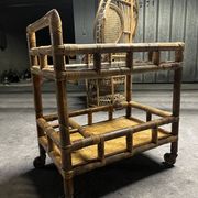 Chariot ou desserte bambou vintage année 1950