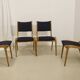 Set of 4 Scandinavian design chairs curved wood from the 60s. Ref JADOU