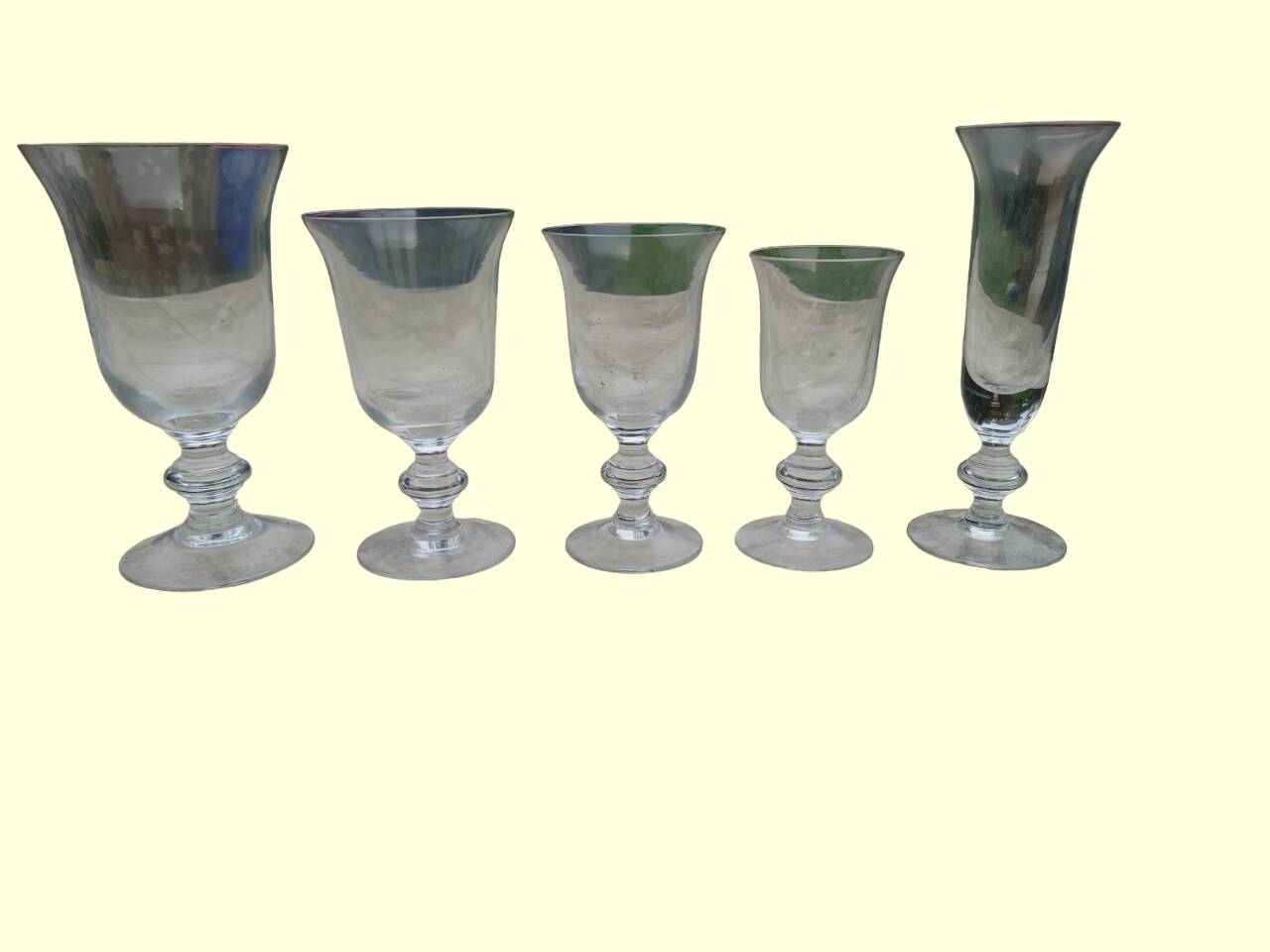 Set of 40 La Rochère Amitier crystal glasses from the 19th century + 8 replacements
