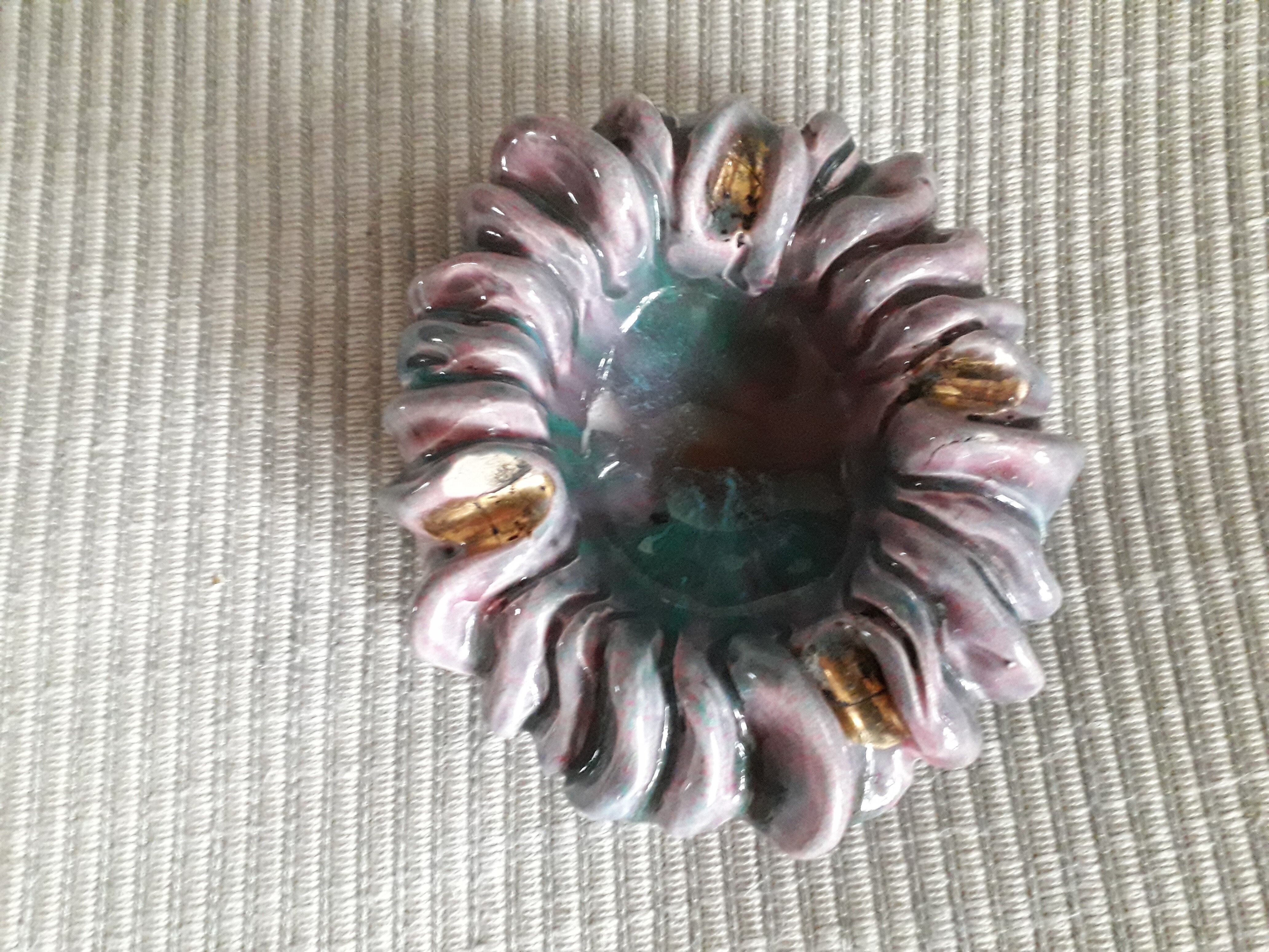 Vintage ceramic ashtray signed