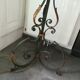 Antique wrought iron floor lamp