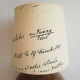 Lampe à poser en grès pyrité Guy Baudat vintage