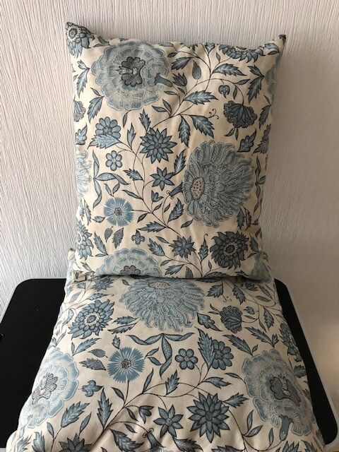 Two blue cushions