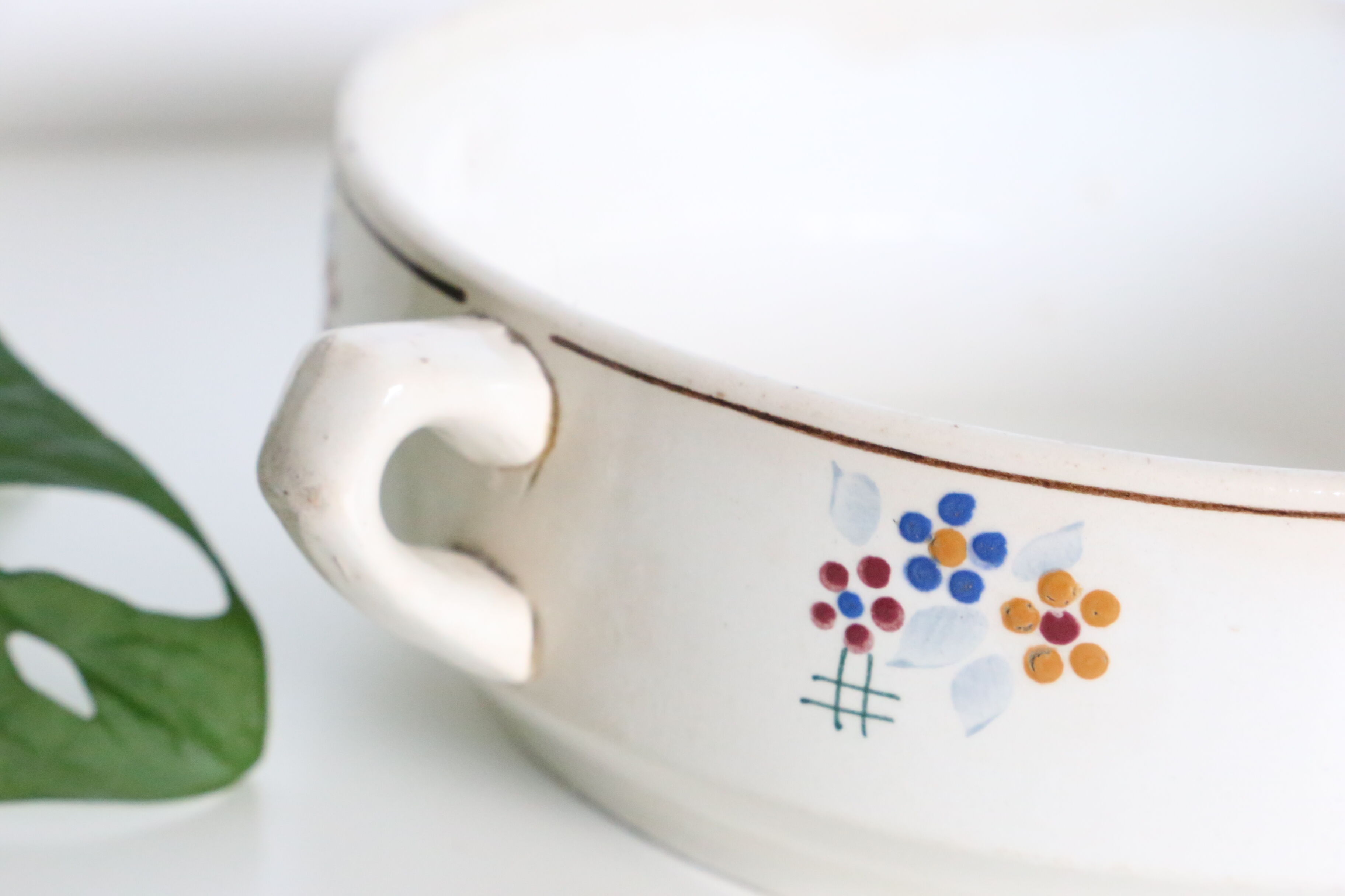 Ceramic salad, Sarreguemines, French Manufacture