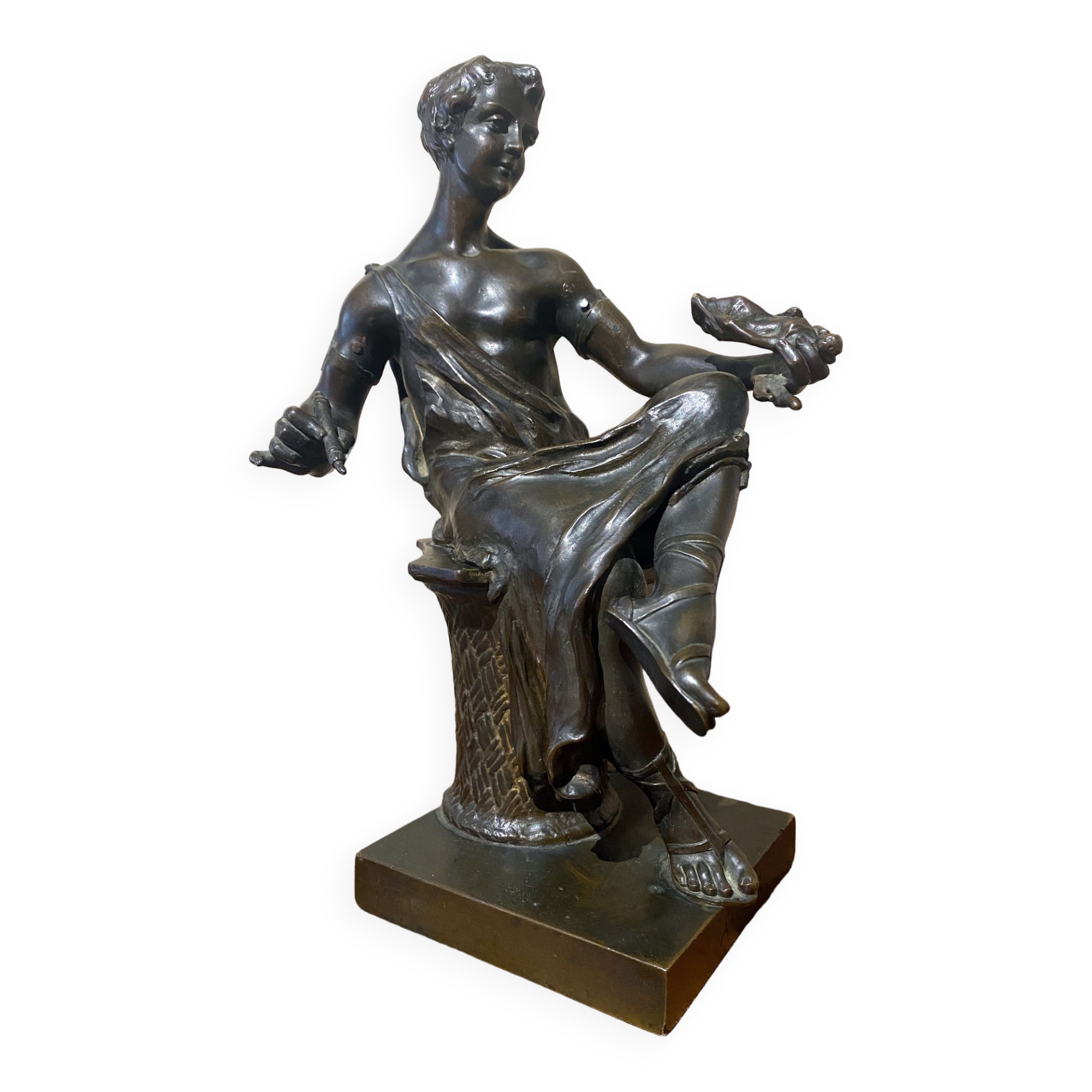 Bronze ancient allegory of the "Arts" sculpture