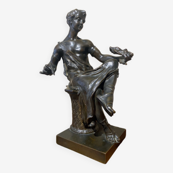 Bronze ancien allégorie des "Arts" sculpture