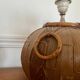 Pair of vintage rattan ball lamp bases