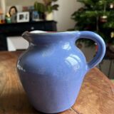 Pichet en céramique grès vernissé bleu