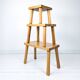 Ensemble de 3 tables gigognes vintage Mid-Century en chêne massif style bru