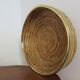 Round basket rattan and brass 60s 70s