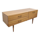 Vintage Mahogany-Coloured Sideboard with Brass Handles – 1990s
