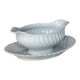Saucière ovale vintage porcelaine blanche torsadée Limoges Haviland