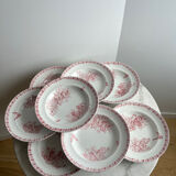 Set of 8 hollow plates - Onnaing Moisson Terre de fer