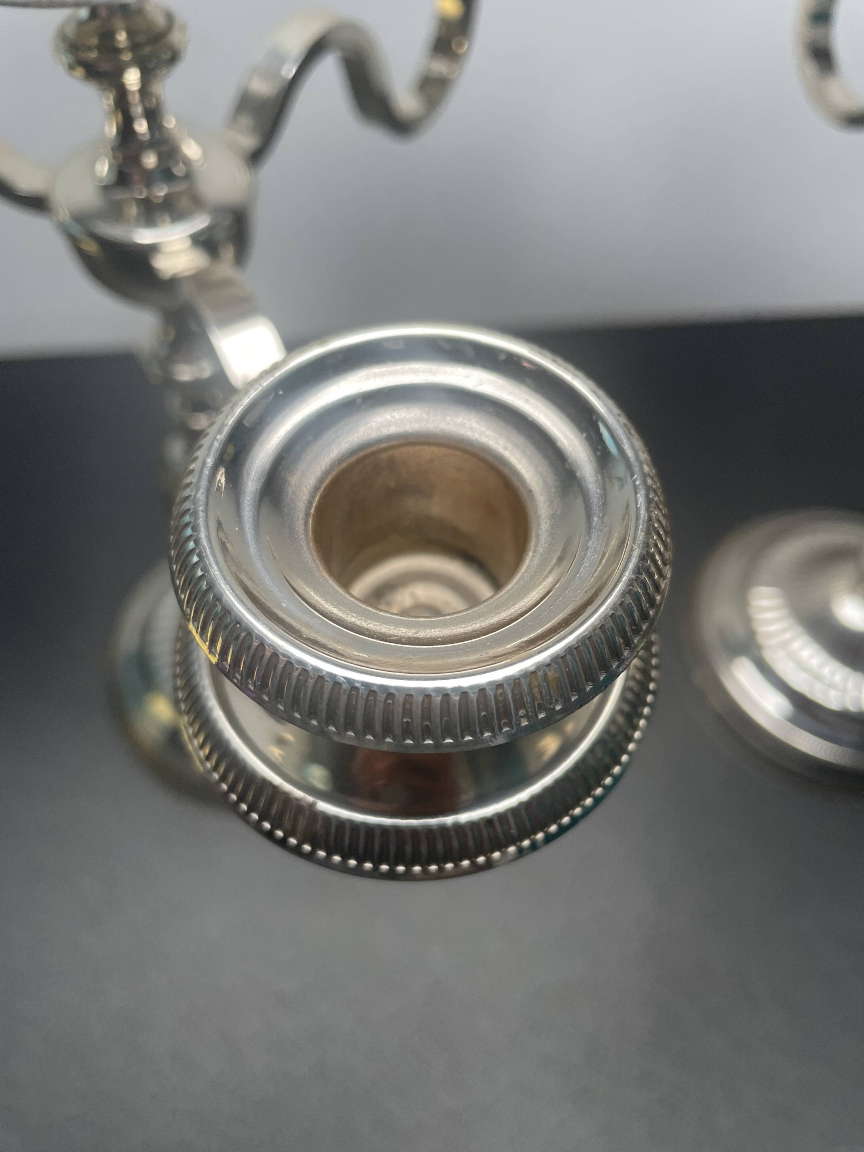 Pair of candlesticks, 12 gram silver plating, Fabiora, Paris, luxury