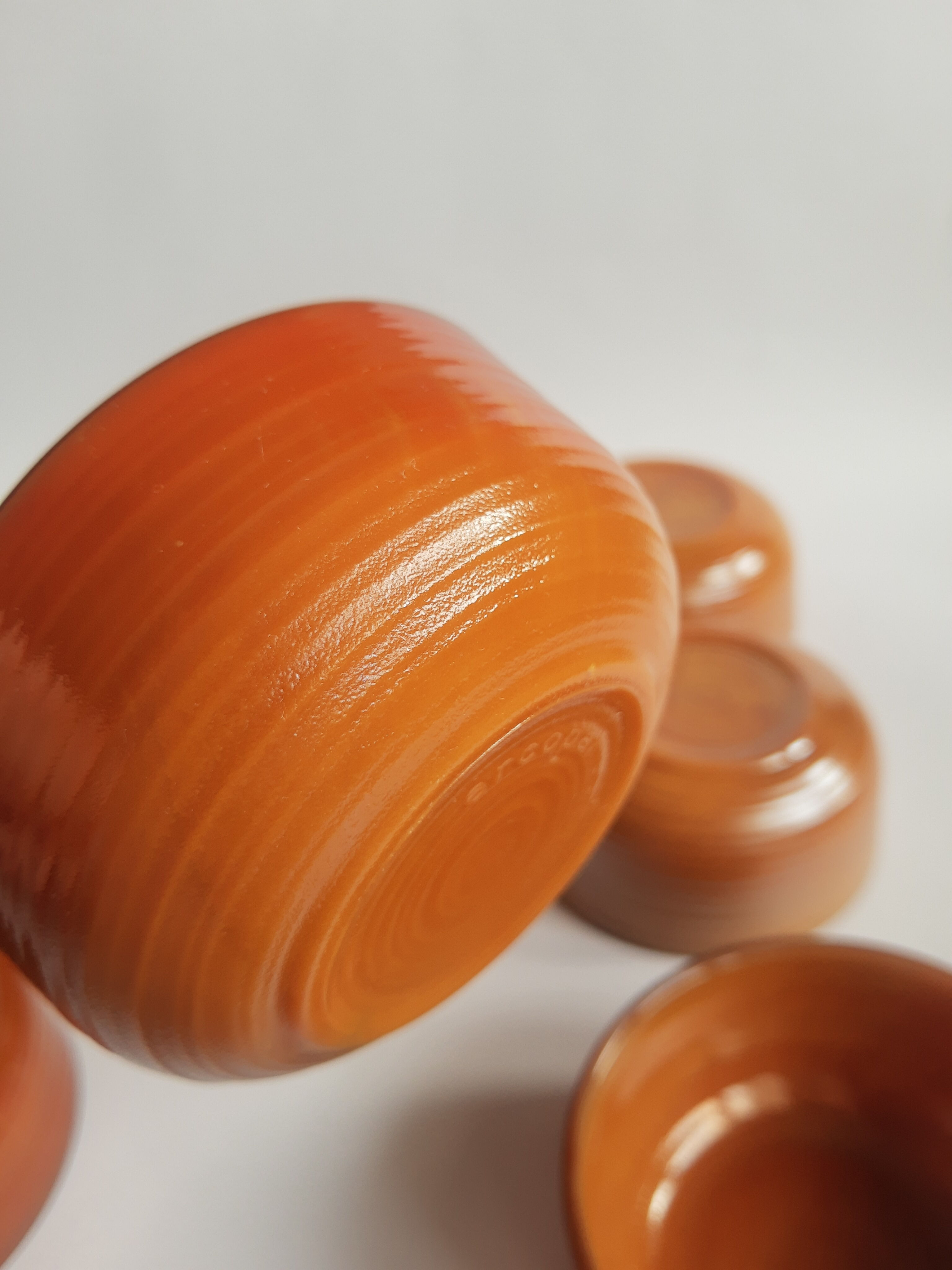 Set of 10 brown ramekins Arcopal Vintage volcano