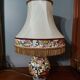 Lampe en faïence de GIEN décor pivoines