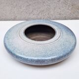 Flat ceramic vase by Nadia and Alain Pinel