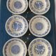 6 hollow plates with floral patterns