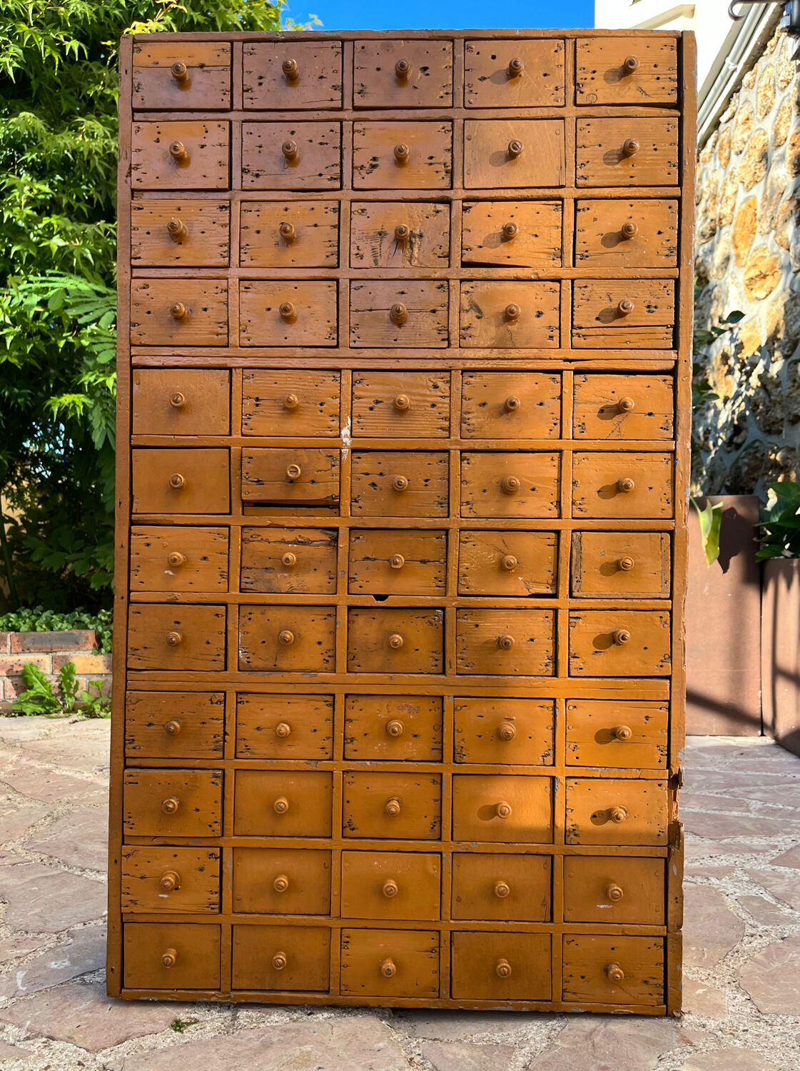 Industrial wooden drawer cabinet