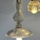 Suspension cascade triple Holophanes and vintage pendants