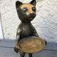 Brass butler cat after Giacometti