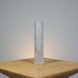 Frosted artisanal vintage glass vase