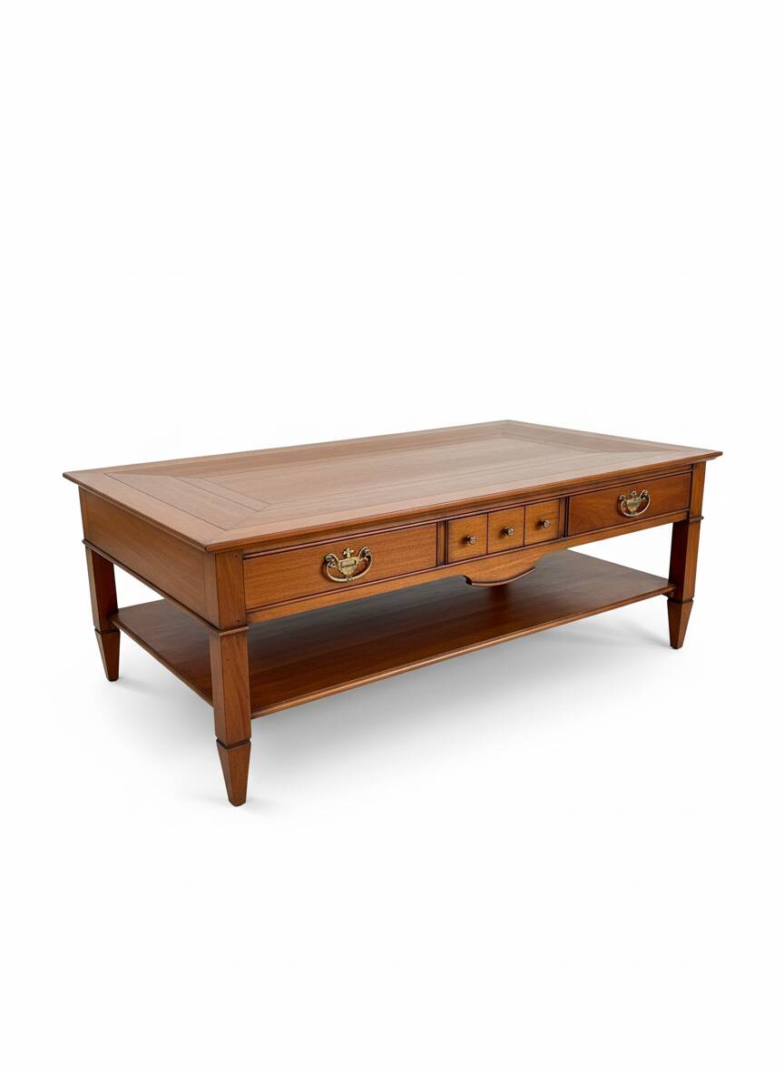 Coffee table in solid cherry wood