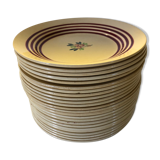 24 hollow faience plates by GIEN