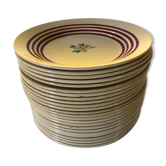 24 hollow faience plates by GIEN