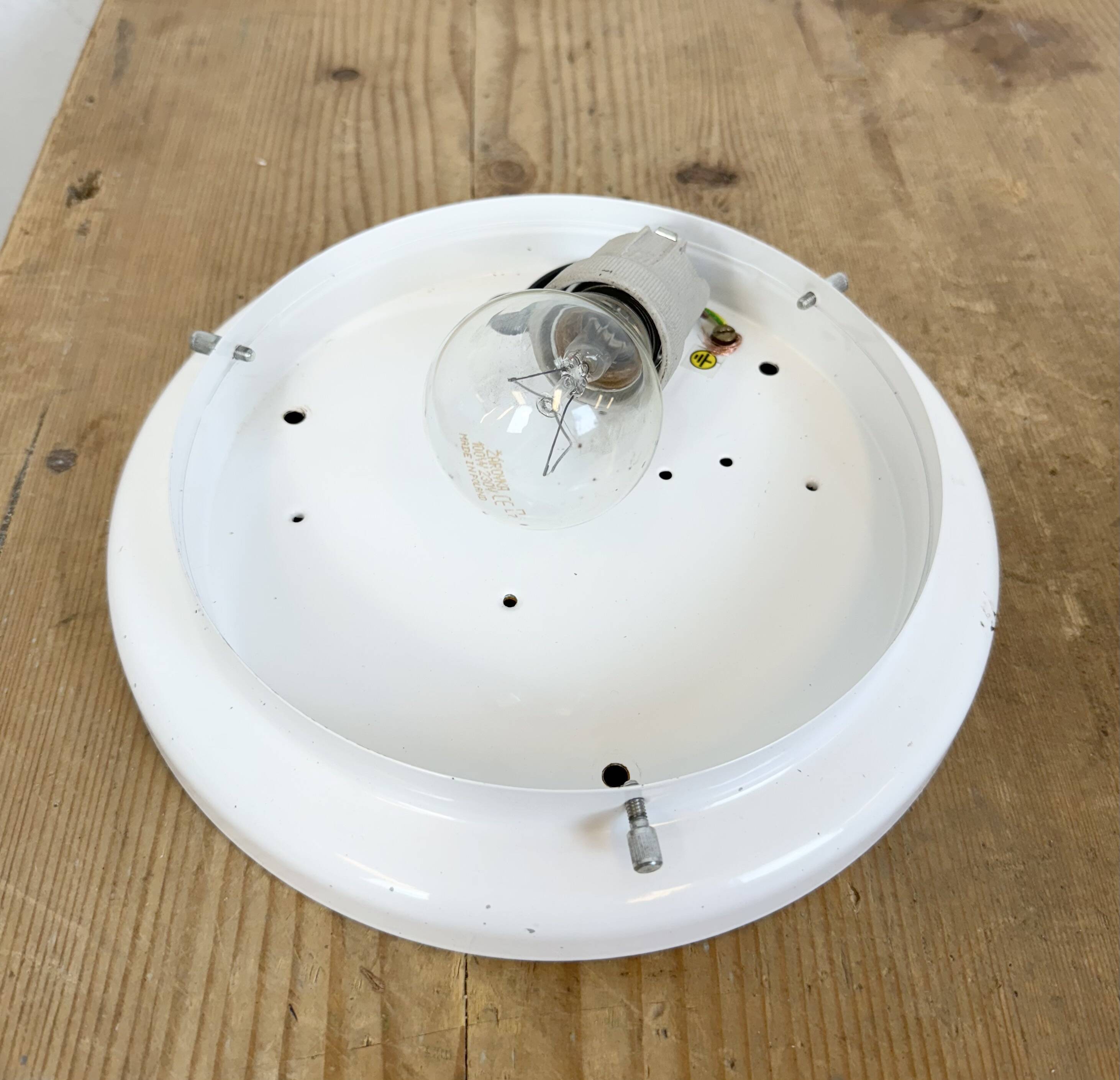 Vintage Ceiling Light with Milk Glass, 1980s