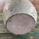 Speckled blue glazed stoneware vase – Vintage handmade ceramics – 28 cm